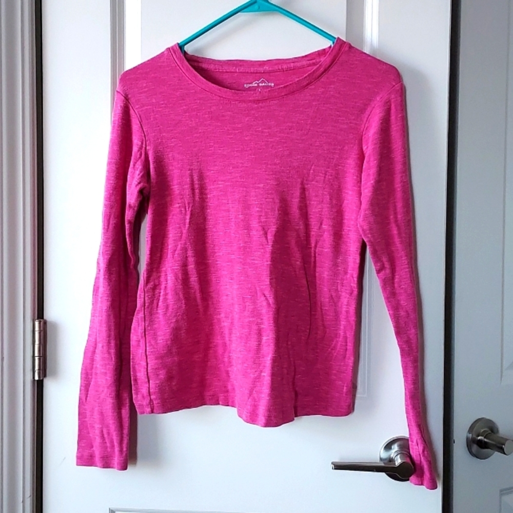 Eddie Bauer long sleeve tee pink small